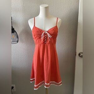 Free People Coral slip dress